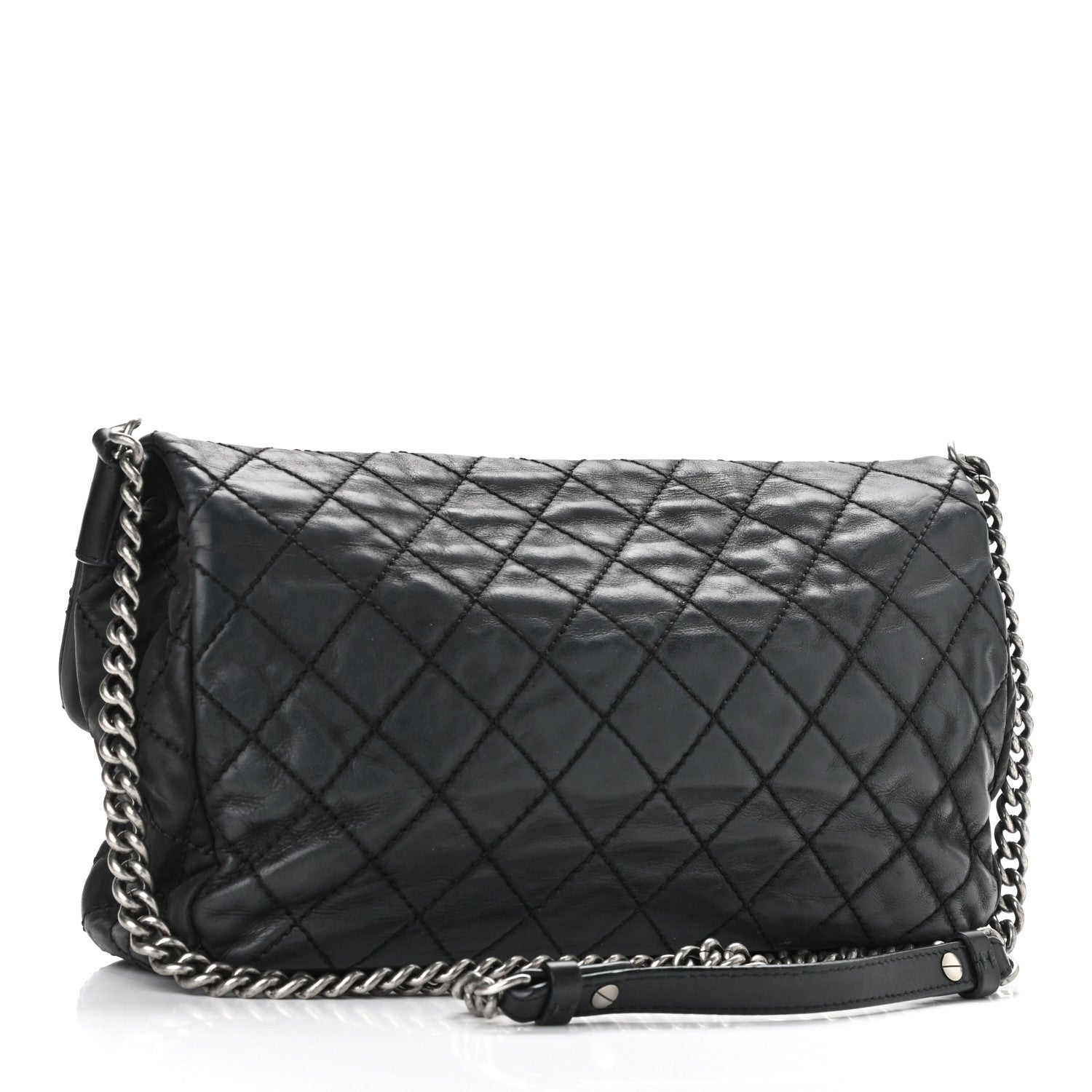 Chanel Iridescent Calfskin Large Coco Daily Flap Black 2 of 10