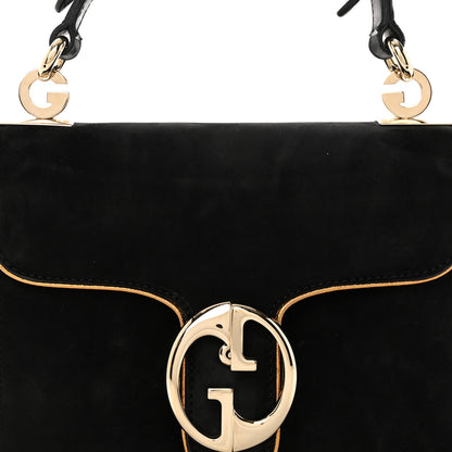 Gucci Nubuck 1973 Flap Bag Black 8 of 15