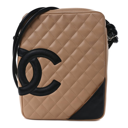 Chanel Calfskin Quilted Medium Cambon Messenger Beige Black 1 of 8