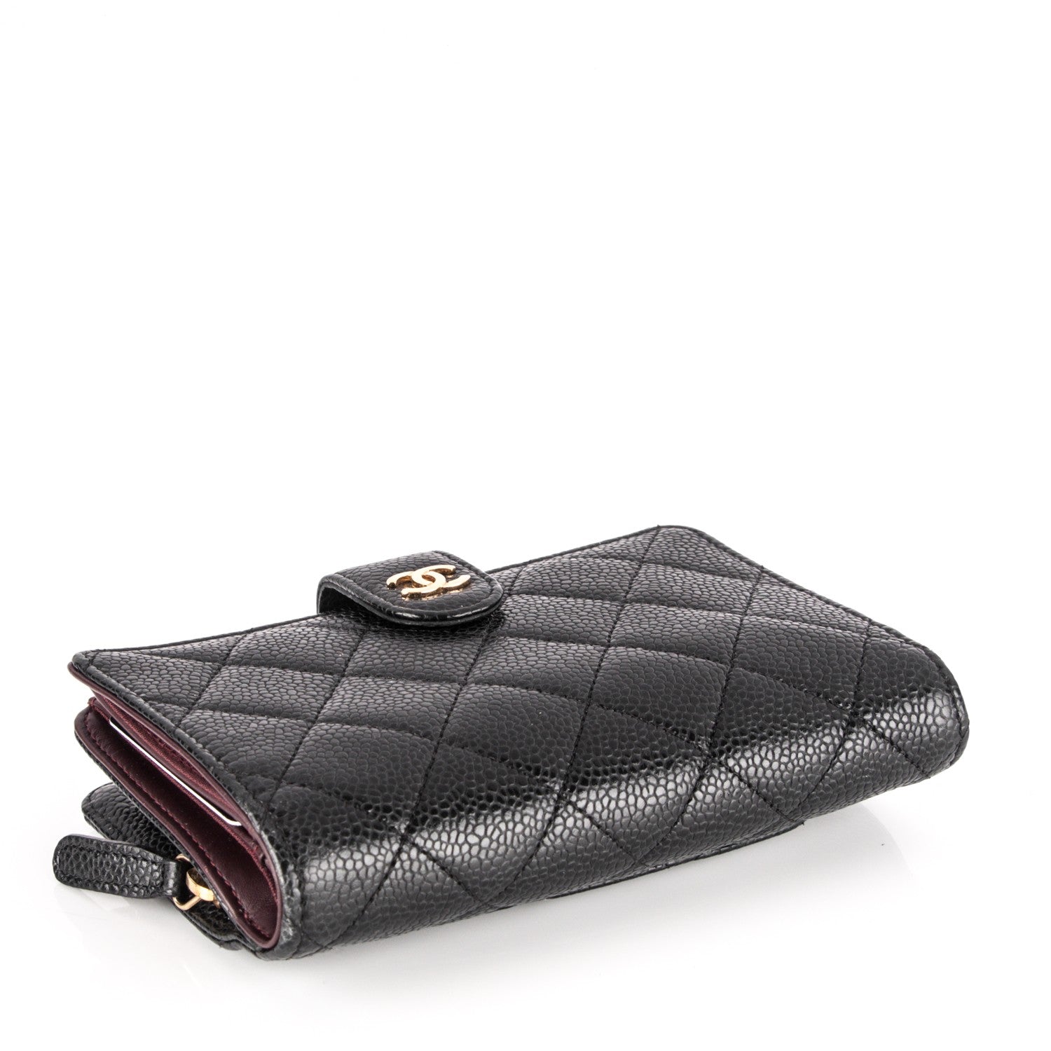 Chanel Caviar Quilted Zipped Pocket Wallet Black 4 of 7