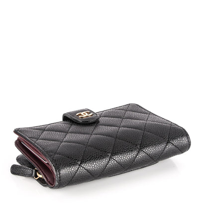 Chanel Caviar Quilted Zipped Pocket Wallet Black 4 of 7