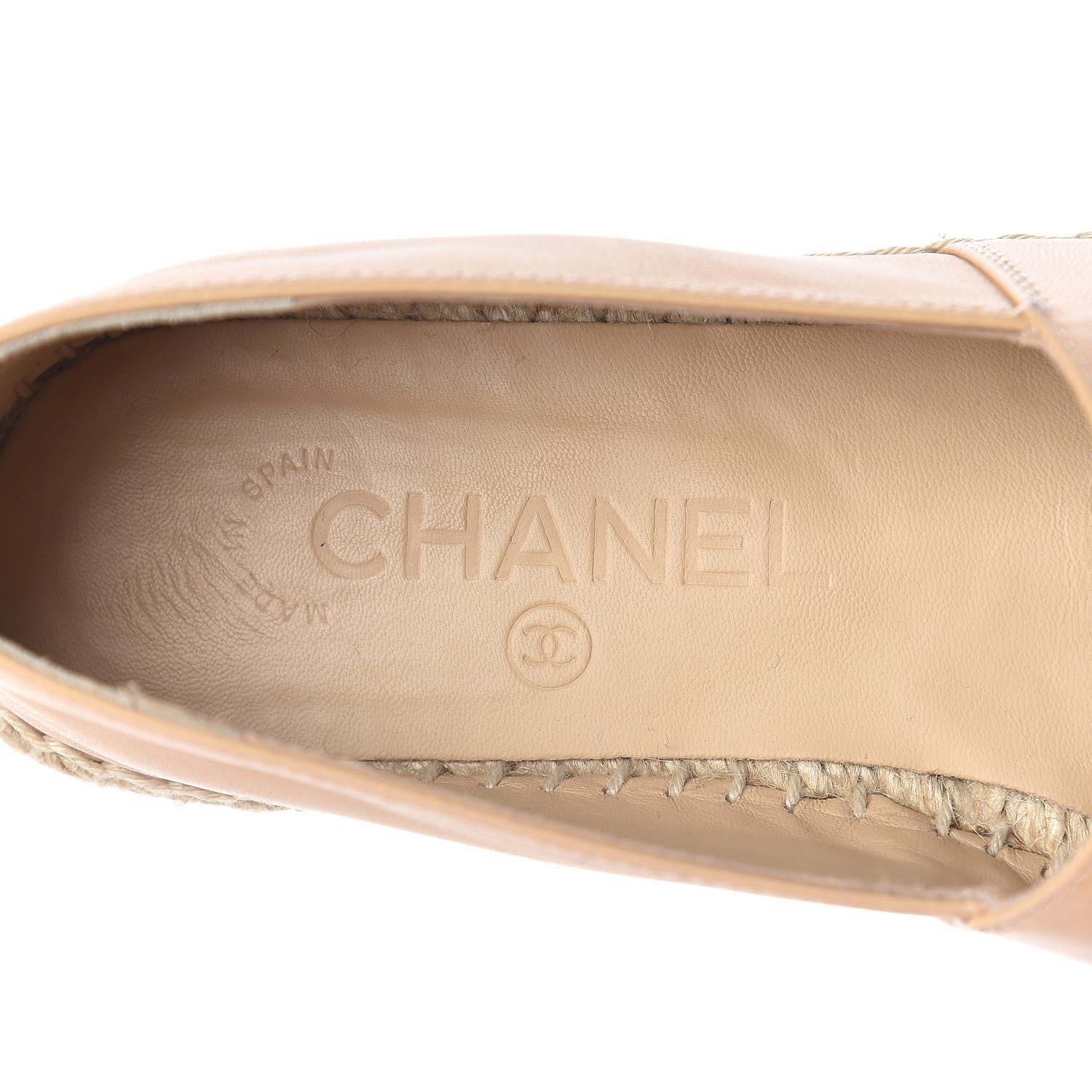 Chanel Lambskin CC Espadrilles 36 Beige Black 9 of 11