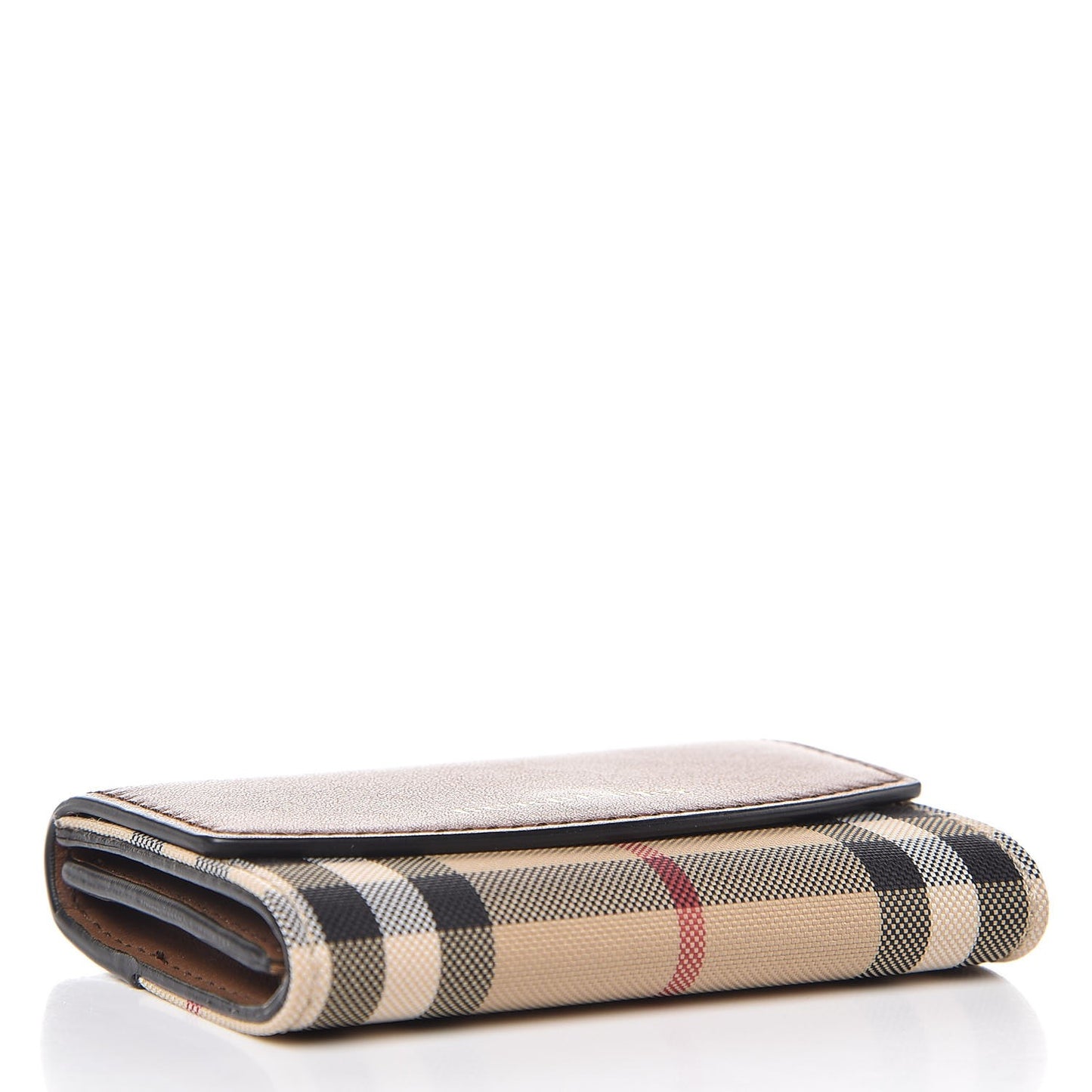 Calfskin Horseferry Check Chesam Card Case Tan