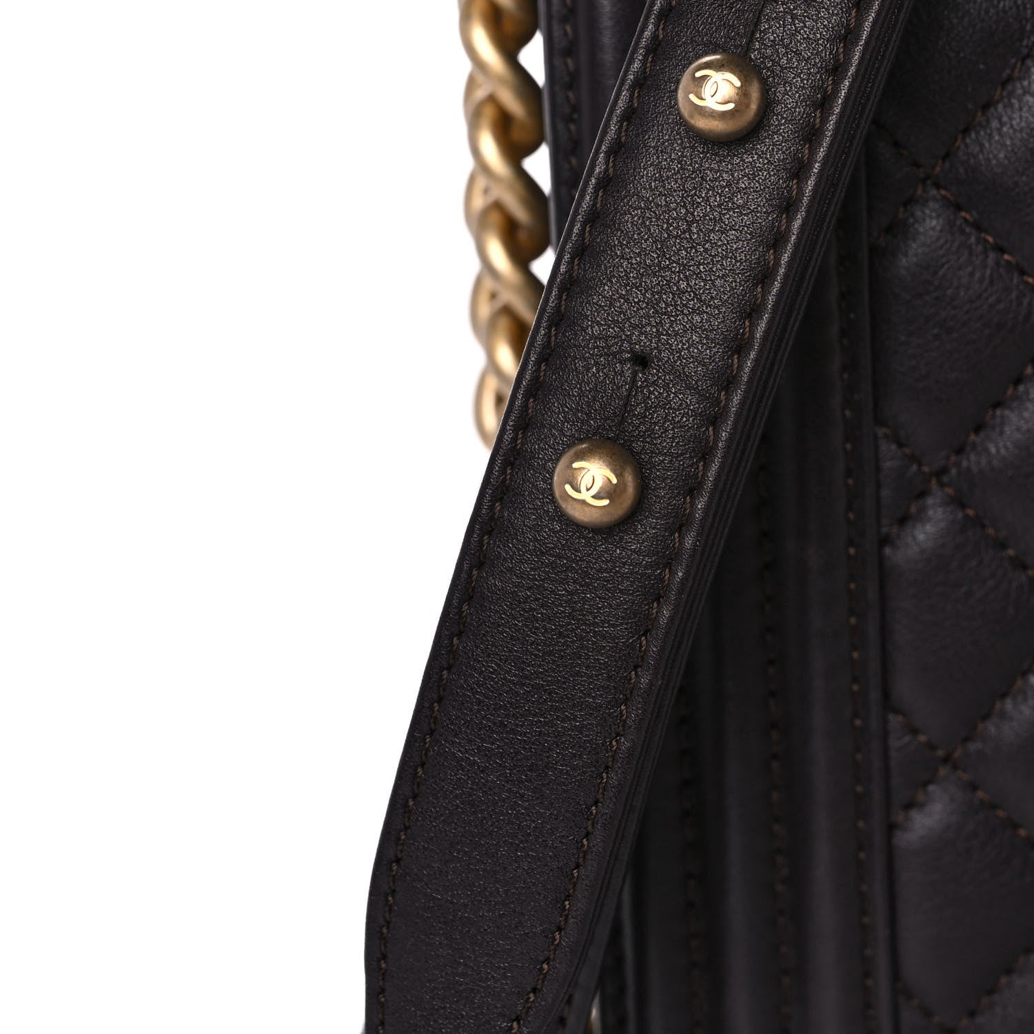 Chanel Calfskin Quilted New Medium Boy Flap Dark Brown 11 of 15