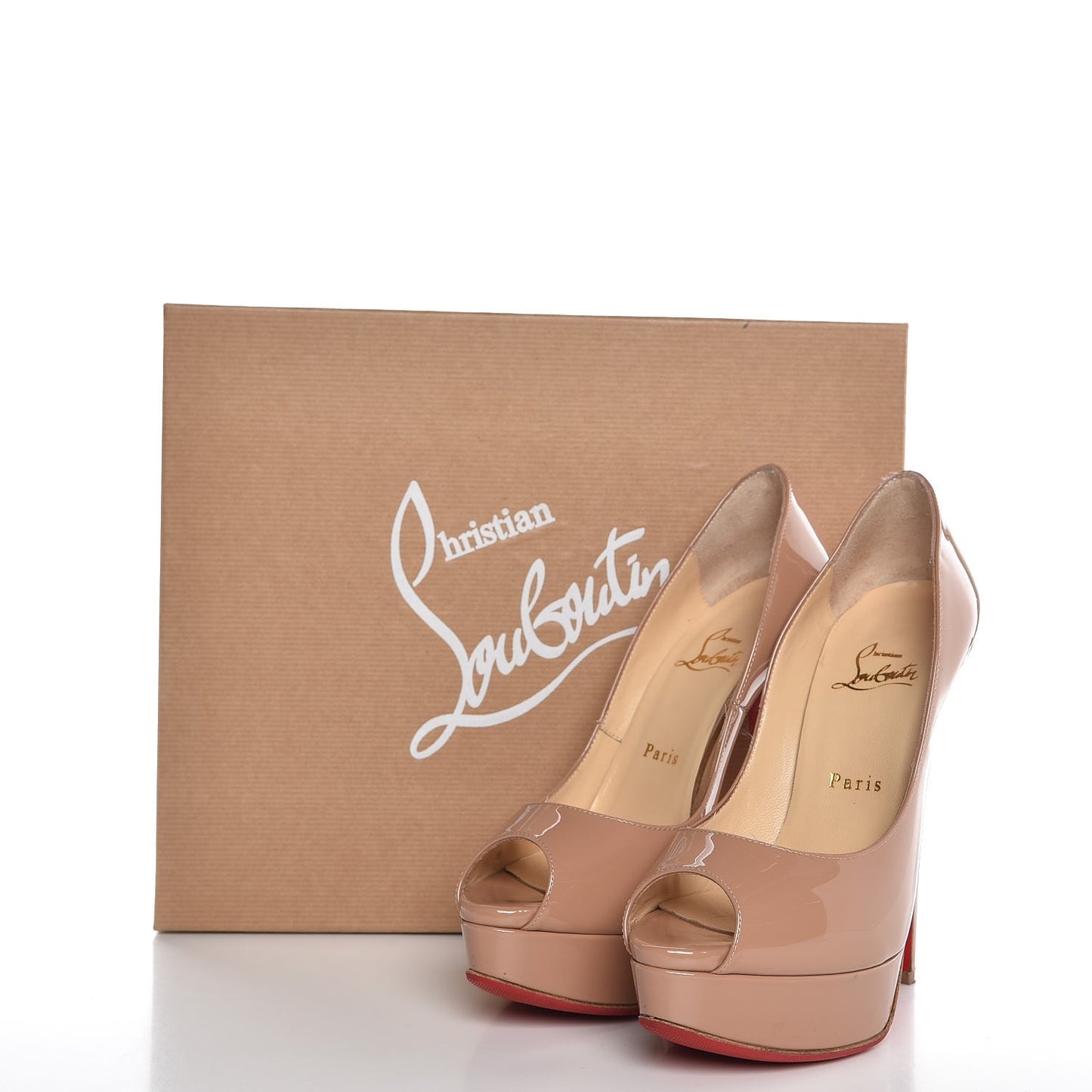 Patent Lady Peep 150 Pumps 37.5 Nude