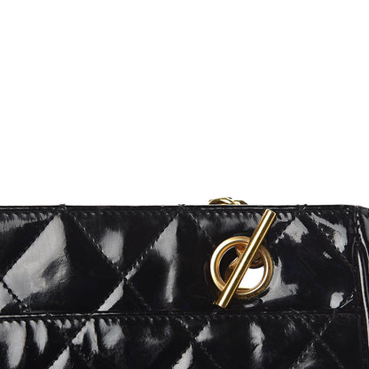 Chanel Patent Quilted Tote Black 11 of 17