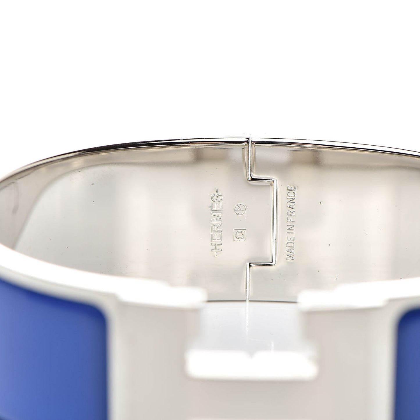 Enamel Wide Clic Clac H Bracelet GM Bleu Electrique