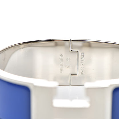Hermes Enamel Wide Clic Clac H Bracelet GM Bleu Electrique 4 of 5