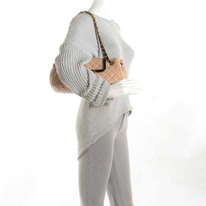 Chanel Lambskin Quilted East West Accordion Flap Beige 2 of 8