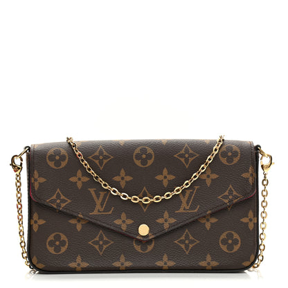 Louis Vuitton Monogram Pochette Felicie Chain Wallet Fuchsia 3 of 8