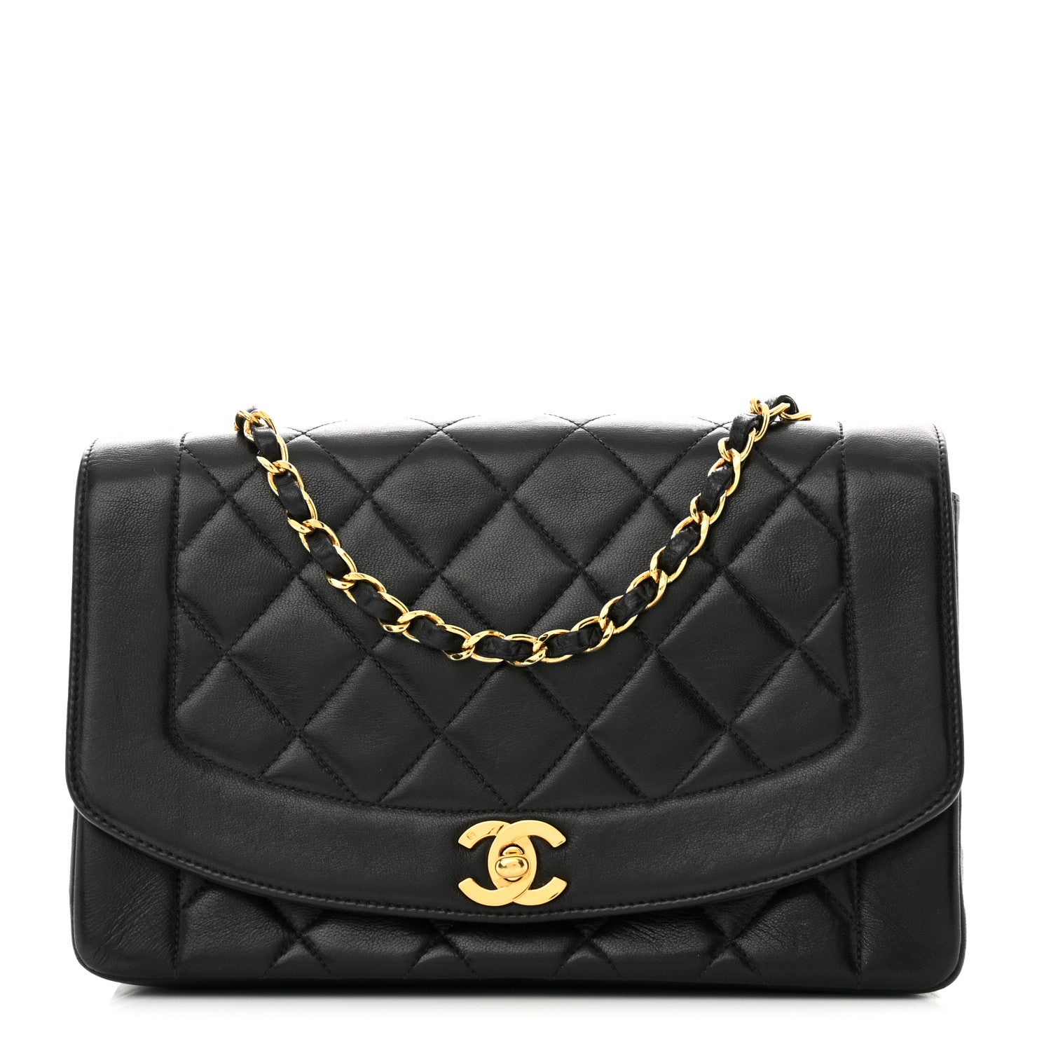 Chanel Lambskin Quilted Medium Single Flap Black 1 of 10
