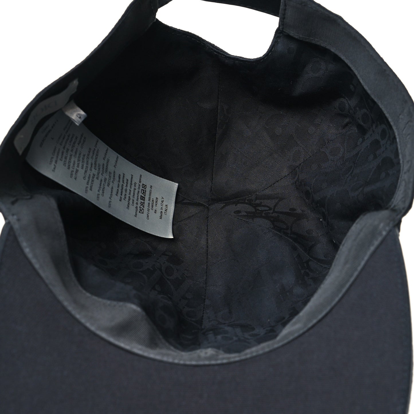 Cotton Embroidered Baseball Cap L Black