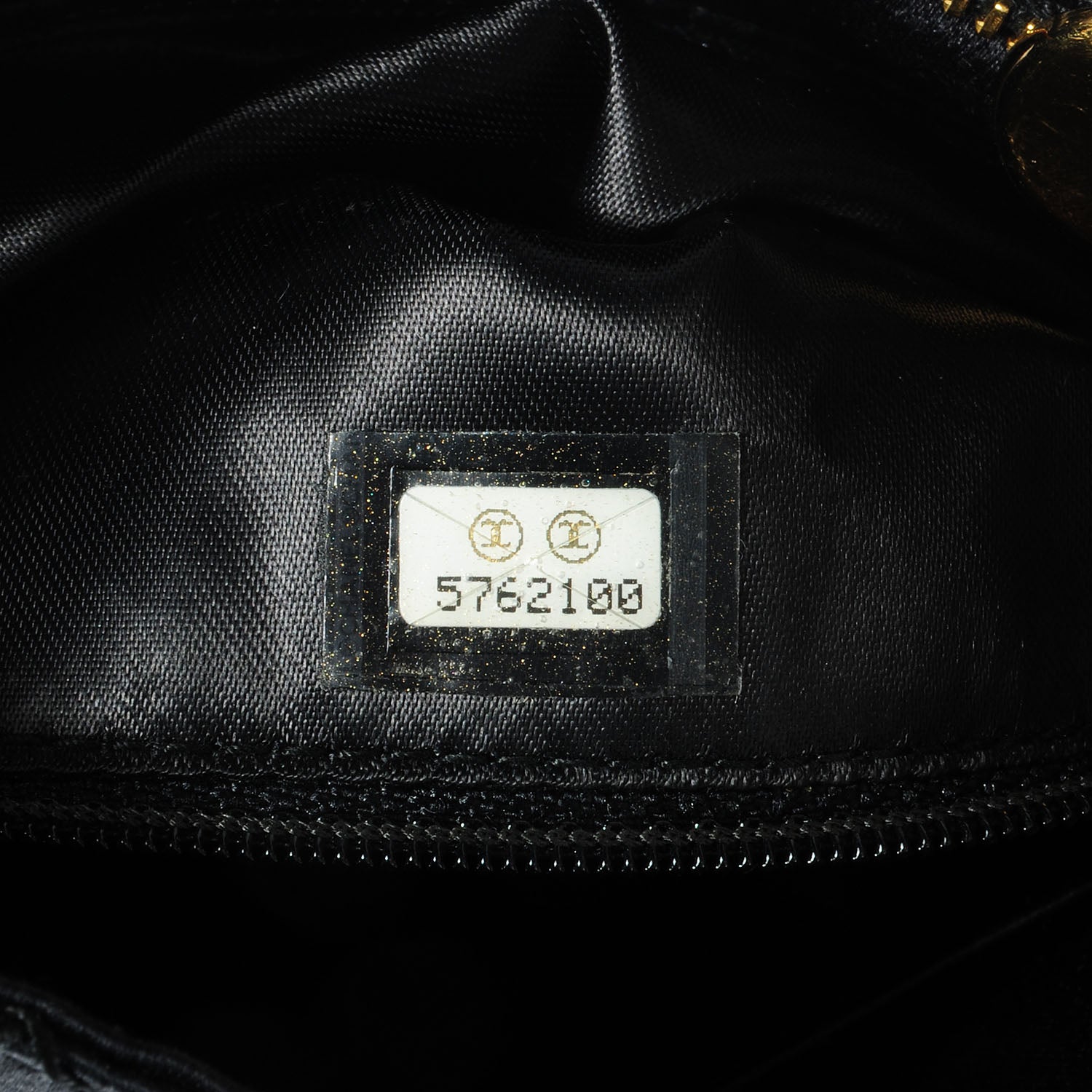 Chanel Satin Quilted Tassel Evening Bag Black 8 of 8