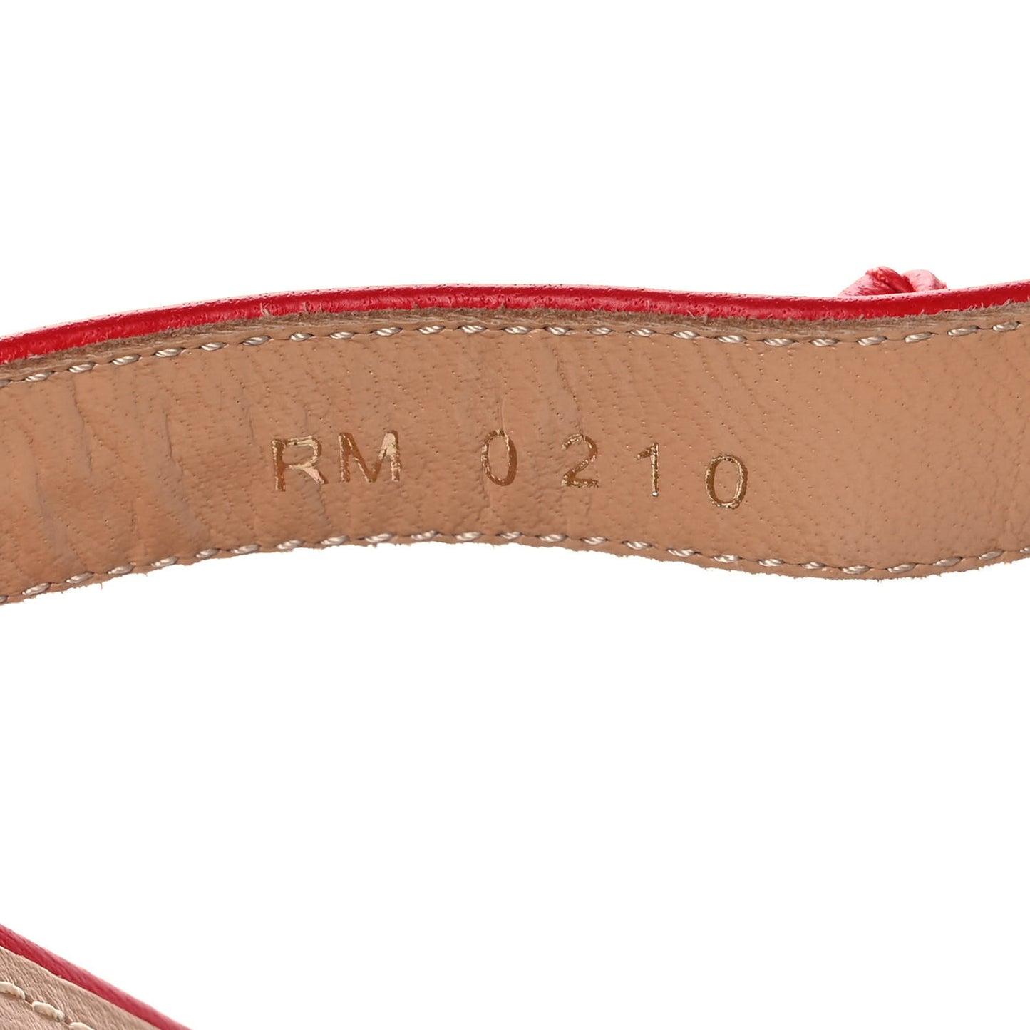 Calfksin Elba Thong Sandals 38.5 Red