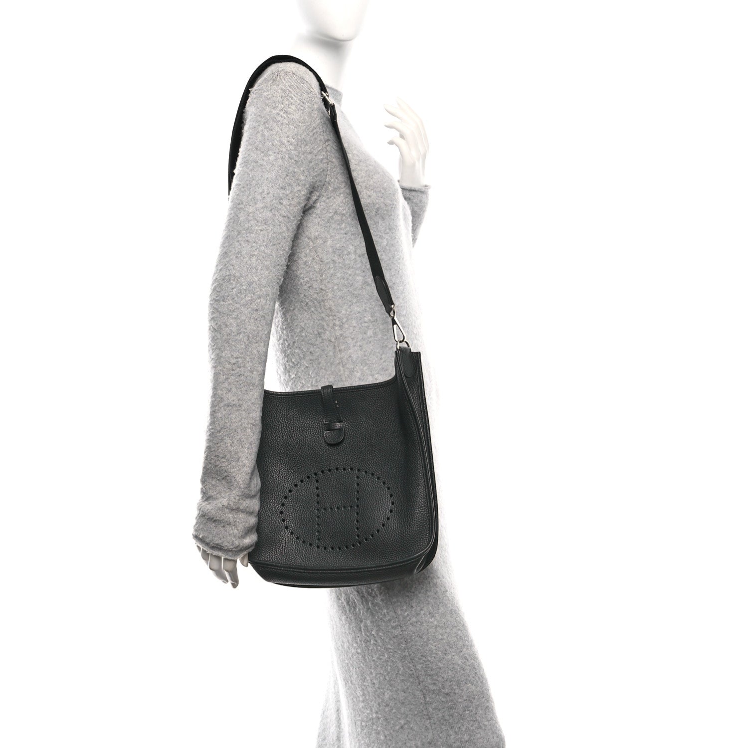 Hermes Taurillon Clemence EVELYNE III PM Black 2 of 10