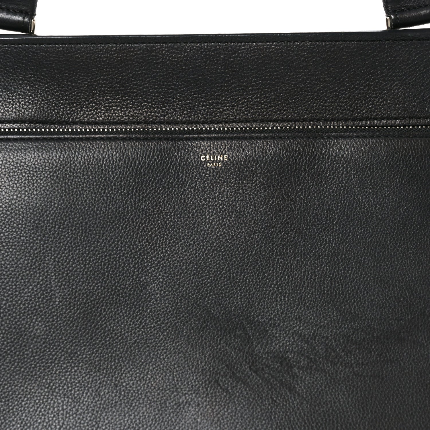 Celine Grained Calfskin Edge Shoulder Bag Black 8 of 10