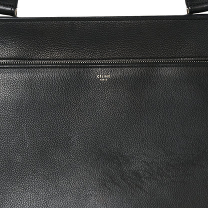 Celine Grained Calfskin Edge Shoulder Bag Black 8 of 10