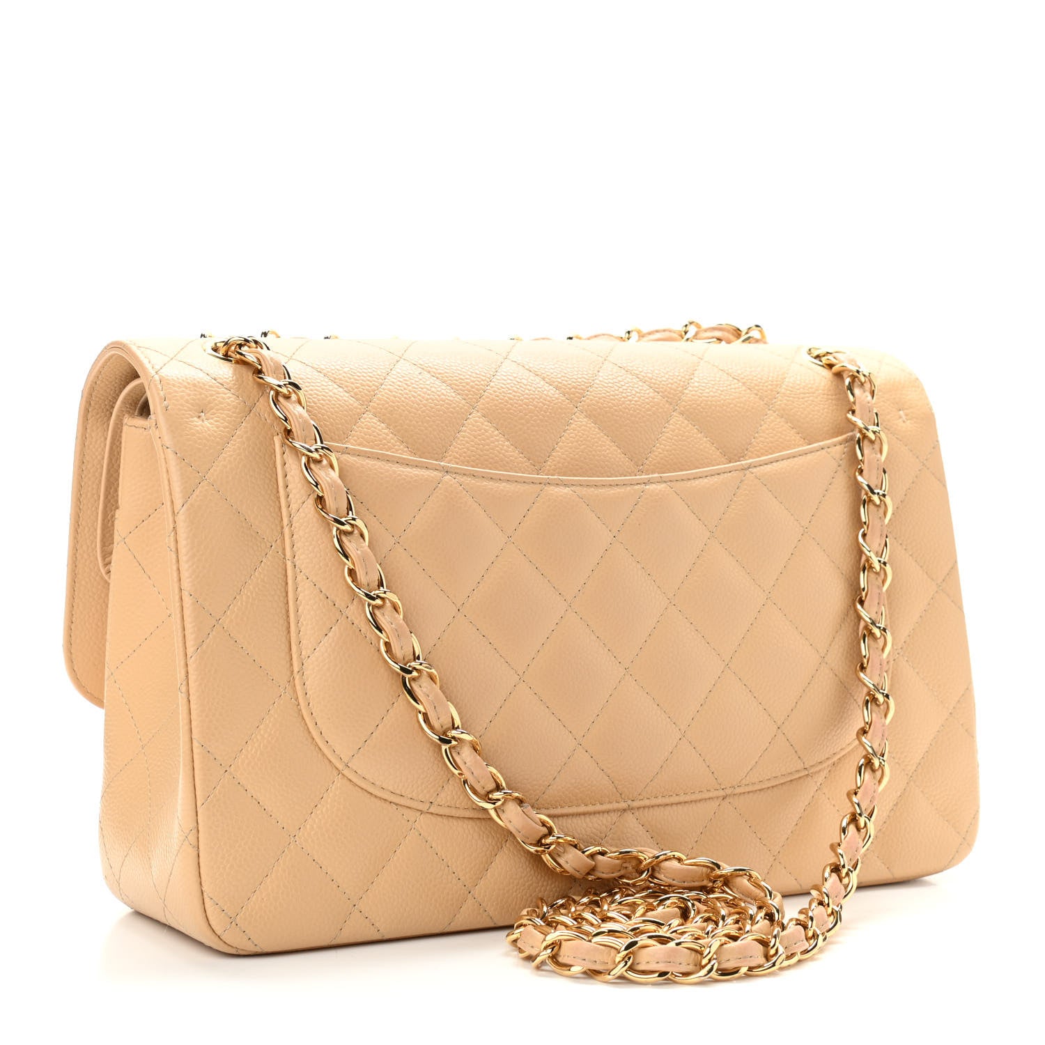 Chanel Caviar Quilted Jumbo Double Flap Beige Clair 3 of 13