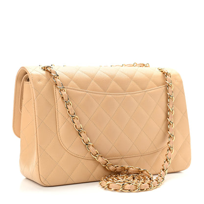 Chanel Caviar Quilted Jumbo Double Flap Beige Clair 3 of 13