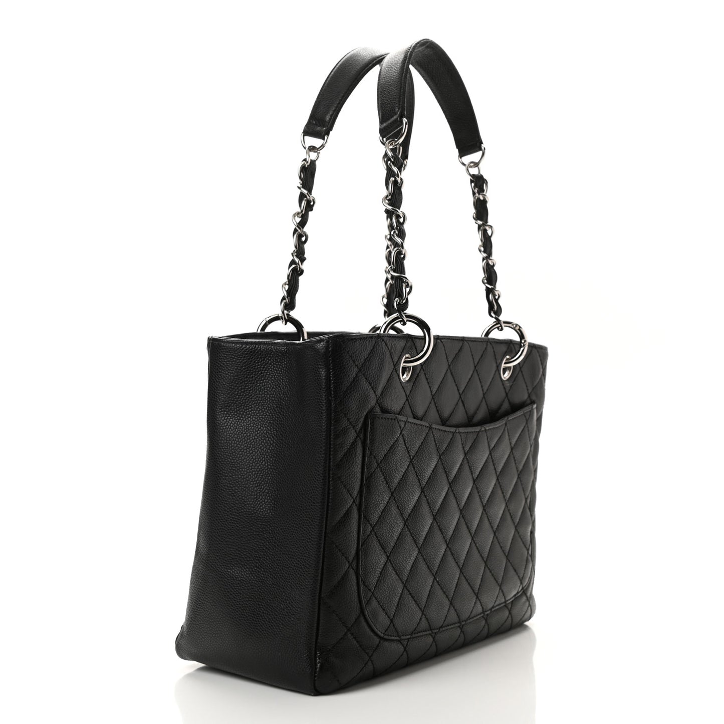 Caviar Quilted Grand Shopping Tote GST Black