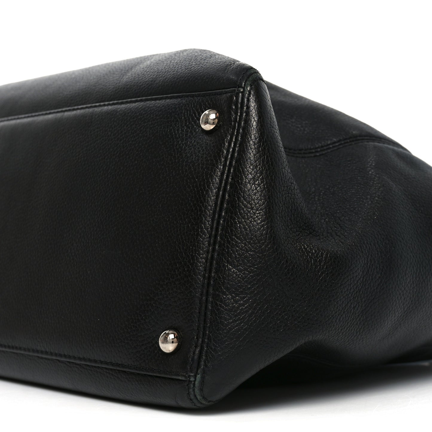Calfskin Cerf Shopper Tote Black