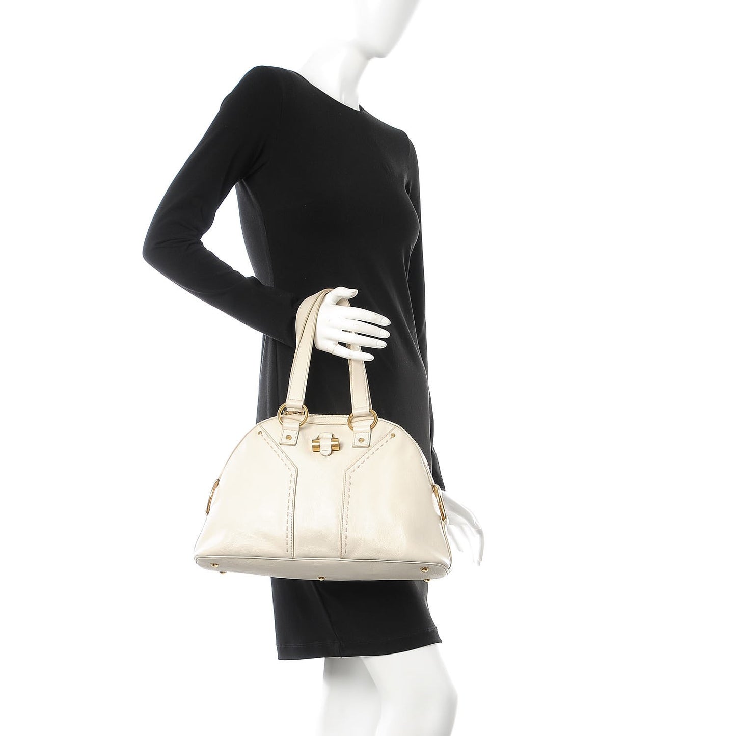 Calfskin Medium Muse Ivory