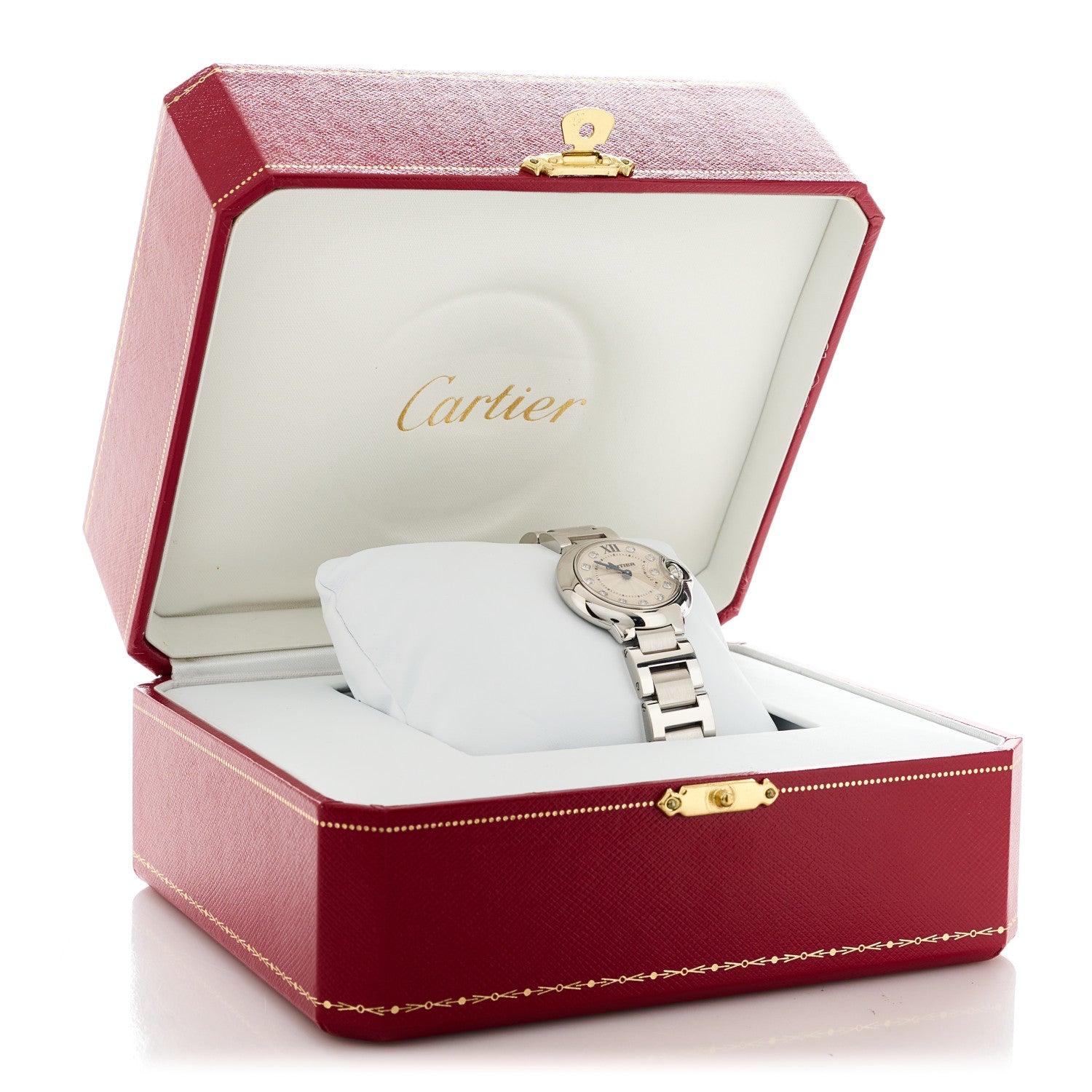 Cartier Stainless Steel Diamond 28mm Ballon Bleu De Cartier Quartz Watch 5 of 5