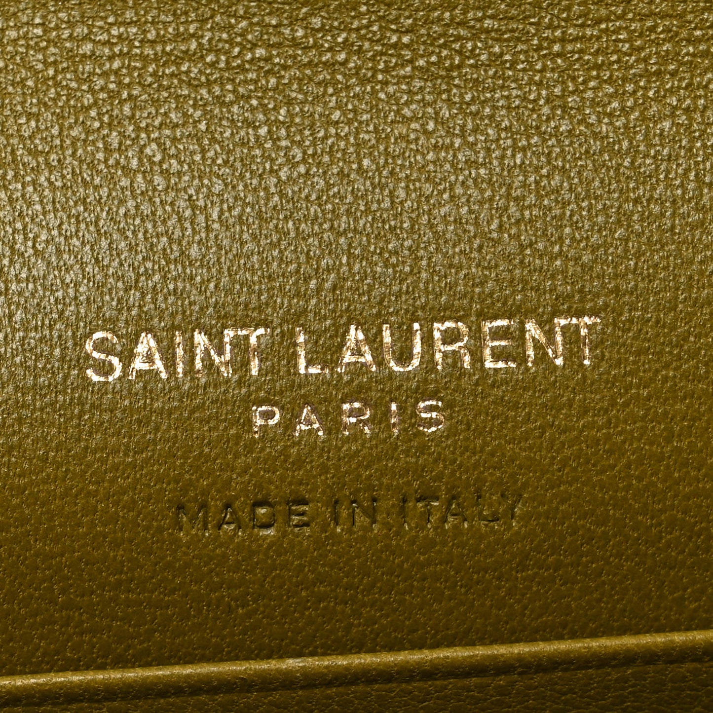 Lambskin Carre Quilted Cassandre Small Envelope Wallet Olive Drab