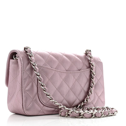 Chanel Metallic Calfskin Quilted Mini Rectangular Flap Pink 3 of 12