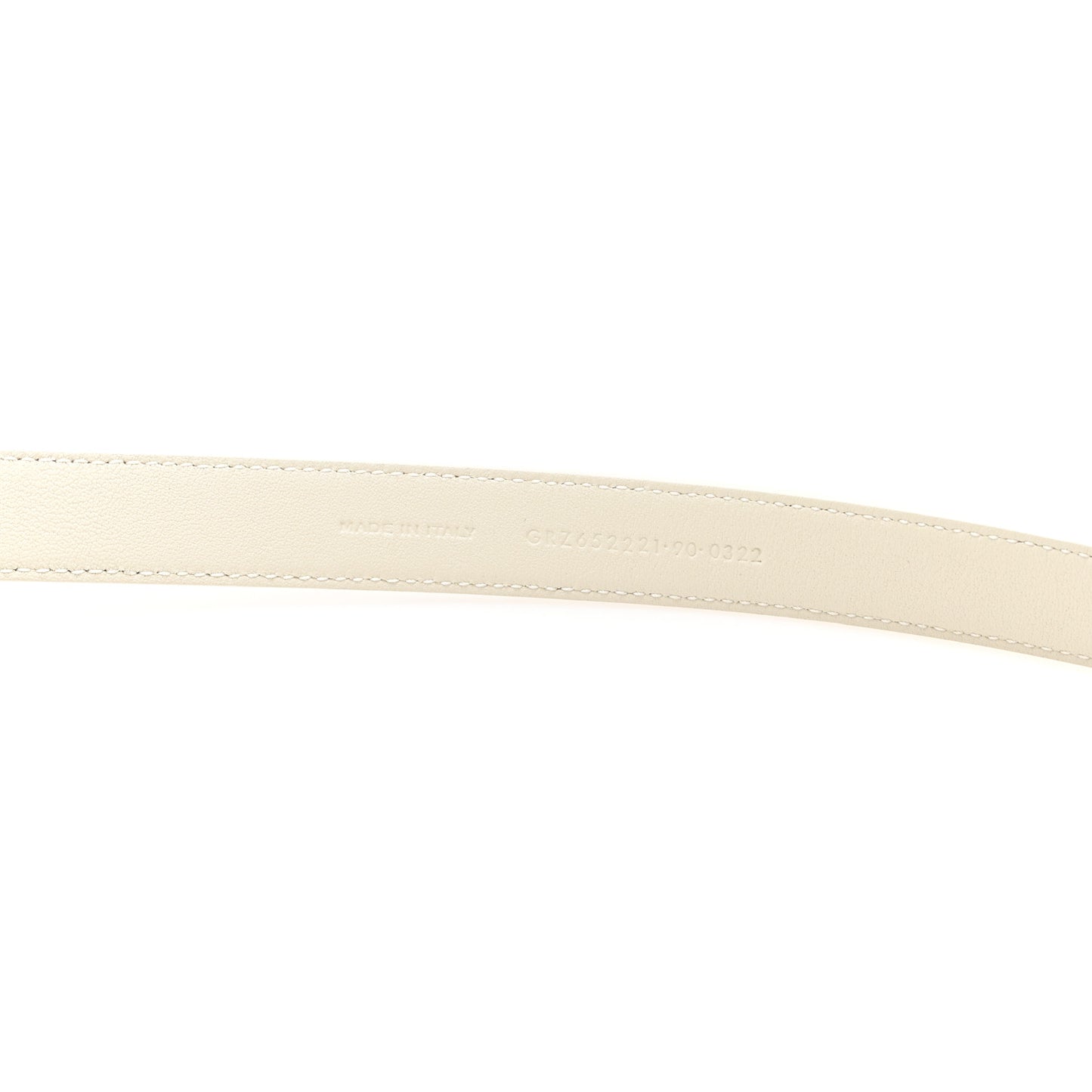 Calfskin Crocodile Embossed Maillon Belt 90 36 Crema Soft