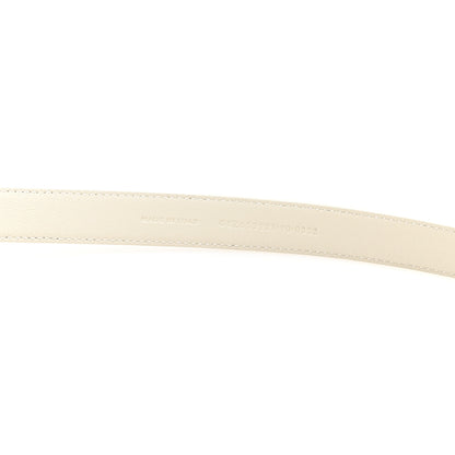 Saint Laurent Calfskin Crocodile Embossed Maillon Belt 90 36 Crema Soft 4 of 5