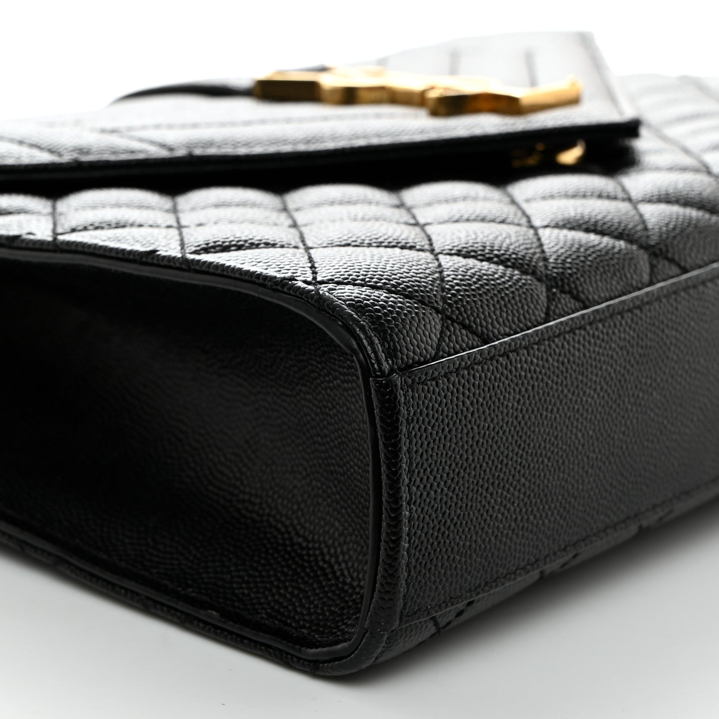 Grain De Poudre Textured Mixed Matelasse Triquilt Medium Monogram Satchel Black