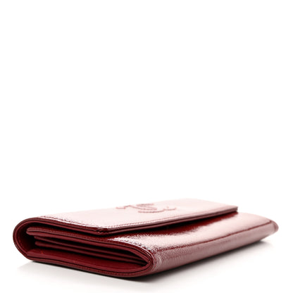 Chanel Patent Caviar Timeless CC Large Gusset Flap Wallet Burgundy 4 of 7