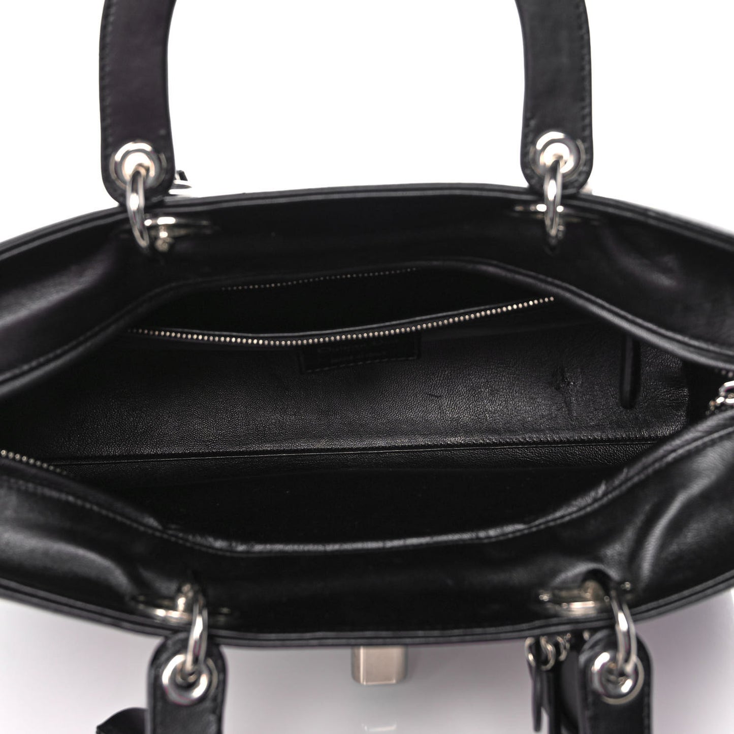 Calfskin Large Lady Dior Pockets Black