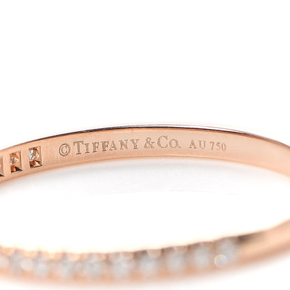 Tiffany 18K Rose Gold Diamond .20ctw Soleste Half Eternity Band Ring 62 10 5 of 5
