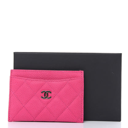 Chanel Iridescent Caviar Quilted Card Holder Pink 9 of 9