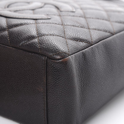 Chanel Caviar Petit Shopping Tote PST Dark Brown 9 of 15