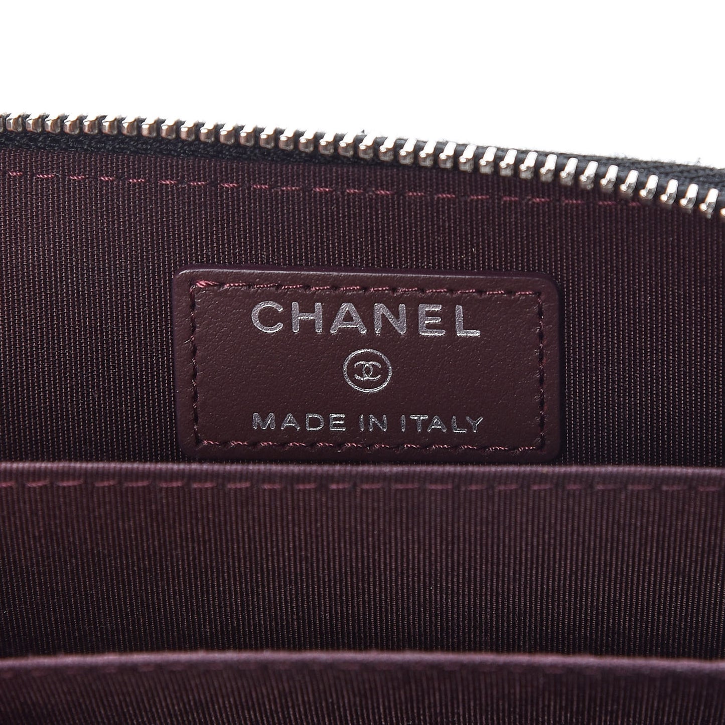 Grained Calfskin Neo Executive Zip Coin Purse Black