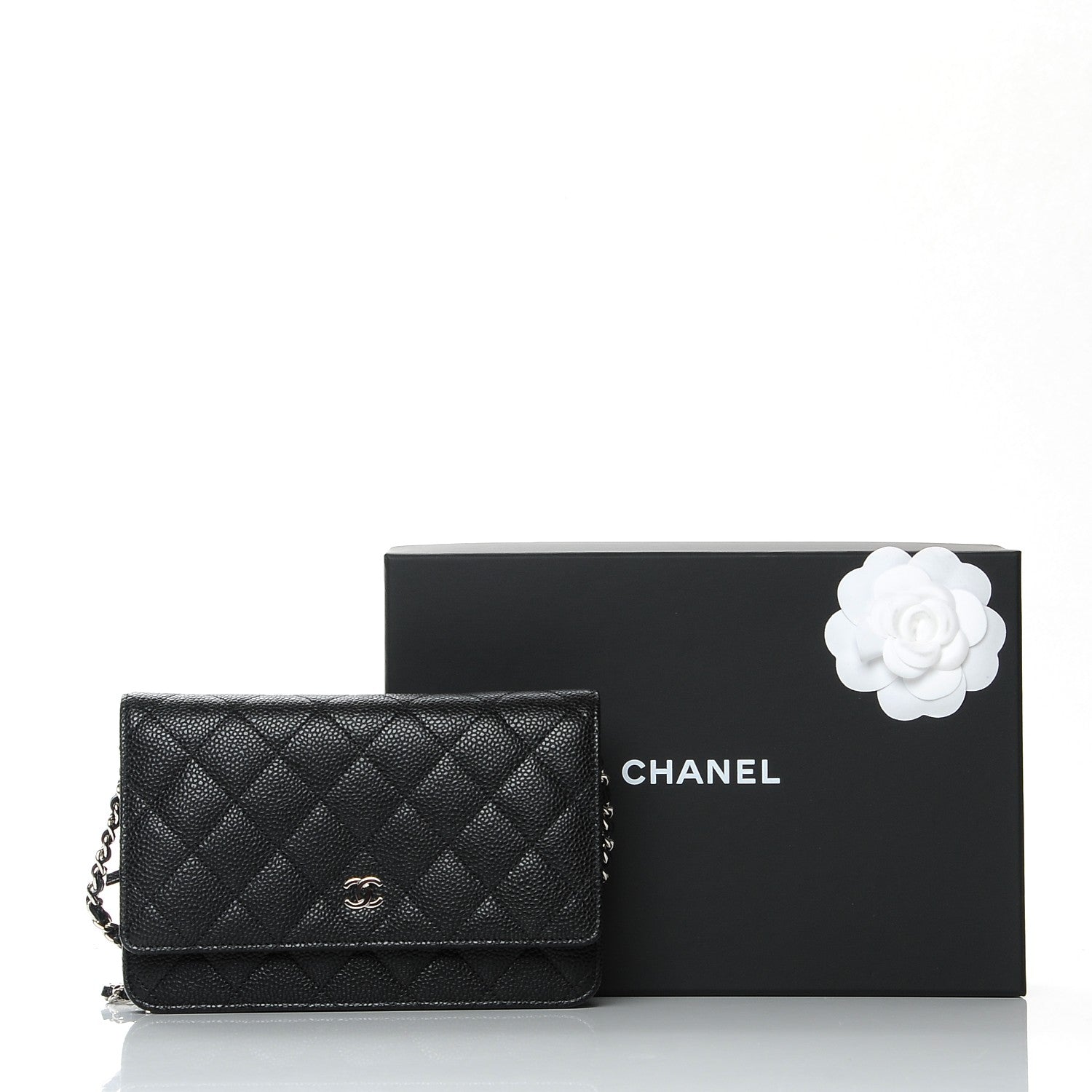 Chanel Caviar Quilted Wallet On Chain WOC Black 9 of 9