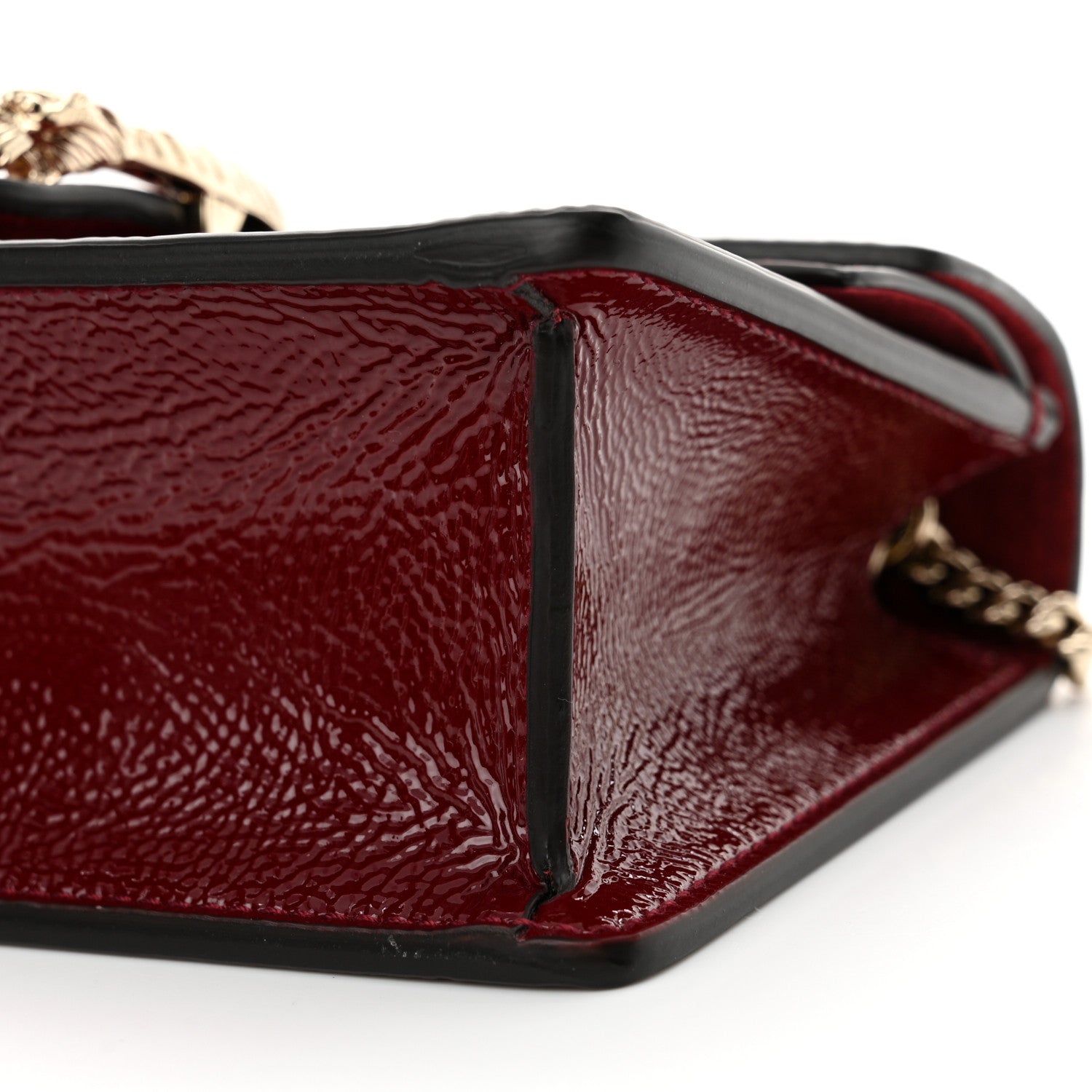 Gucci Crinkled Patent Mini Dionysus Shoulder Bag Rosso Ancora Red 10 of 12