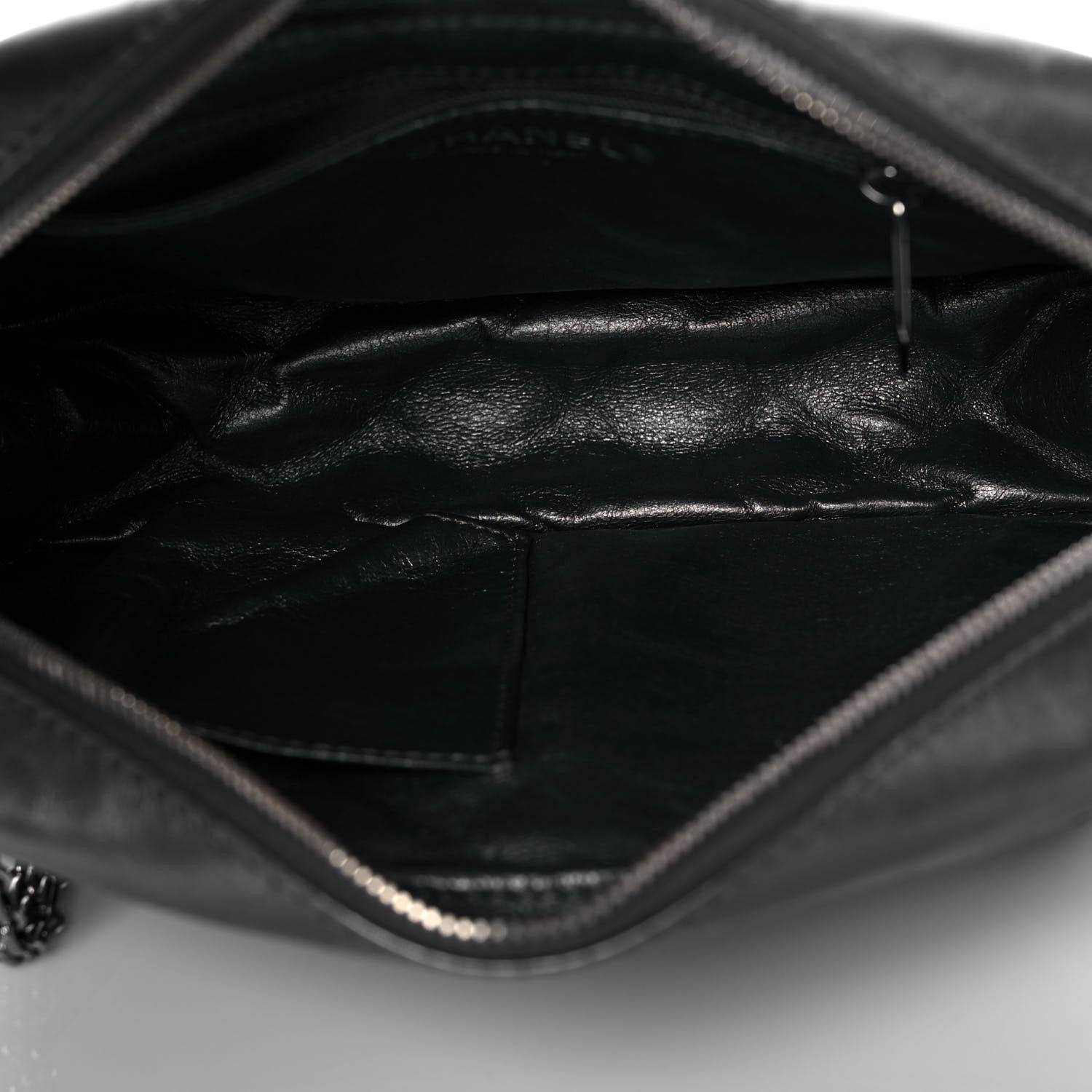 Chanel Metallic Aged Calfskin Quilted Medium Reissue Camera Case Dark Silver 4 of 8