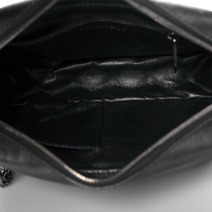 Chanel Metallic Aged Calfskin Quilted Medium Reissue Camera Case Dark Silver 4 of 8