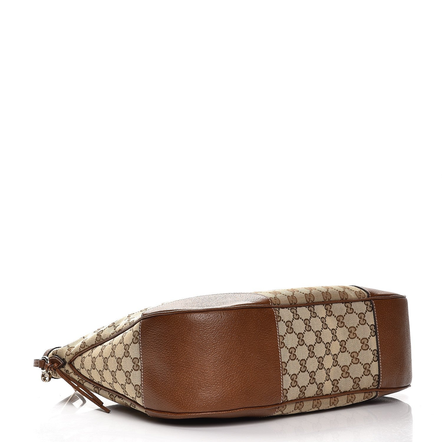 Gucci Monogram Textured Calfskin Large Bree Hobo Beige Ebony Nocciola 4 of 7