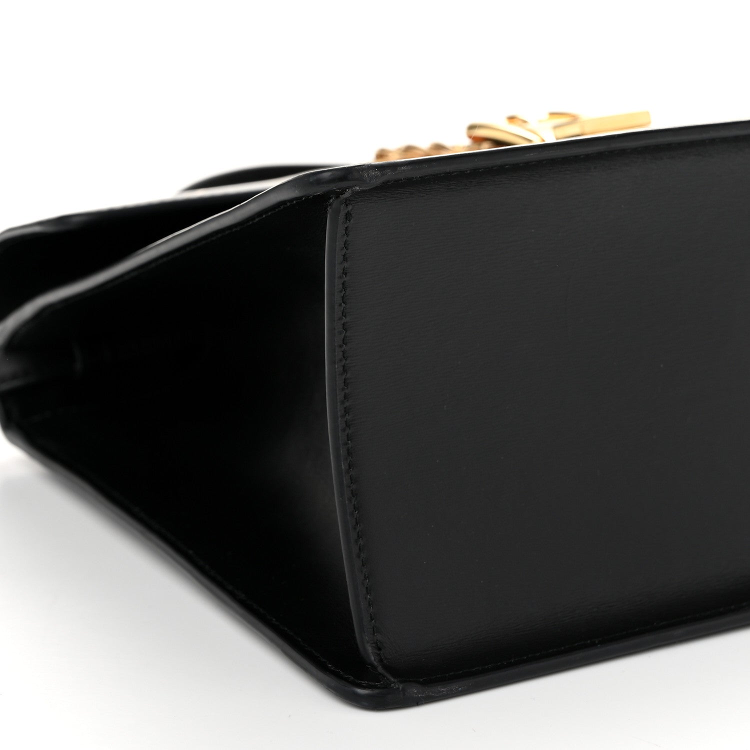 Gucci Calfskin Gold Sun Medium Sylvie Top Handle Bag Black 9 of 10