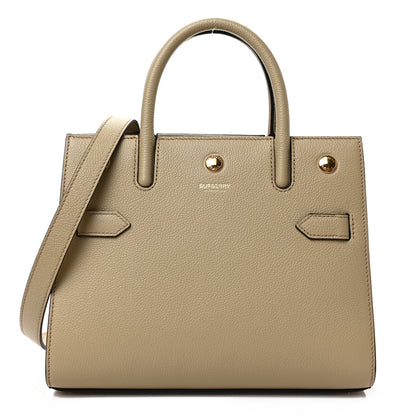 Burberry Grainy Calfskin Mini Two Handle Title Bag Camel 1 of 9
