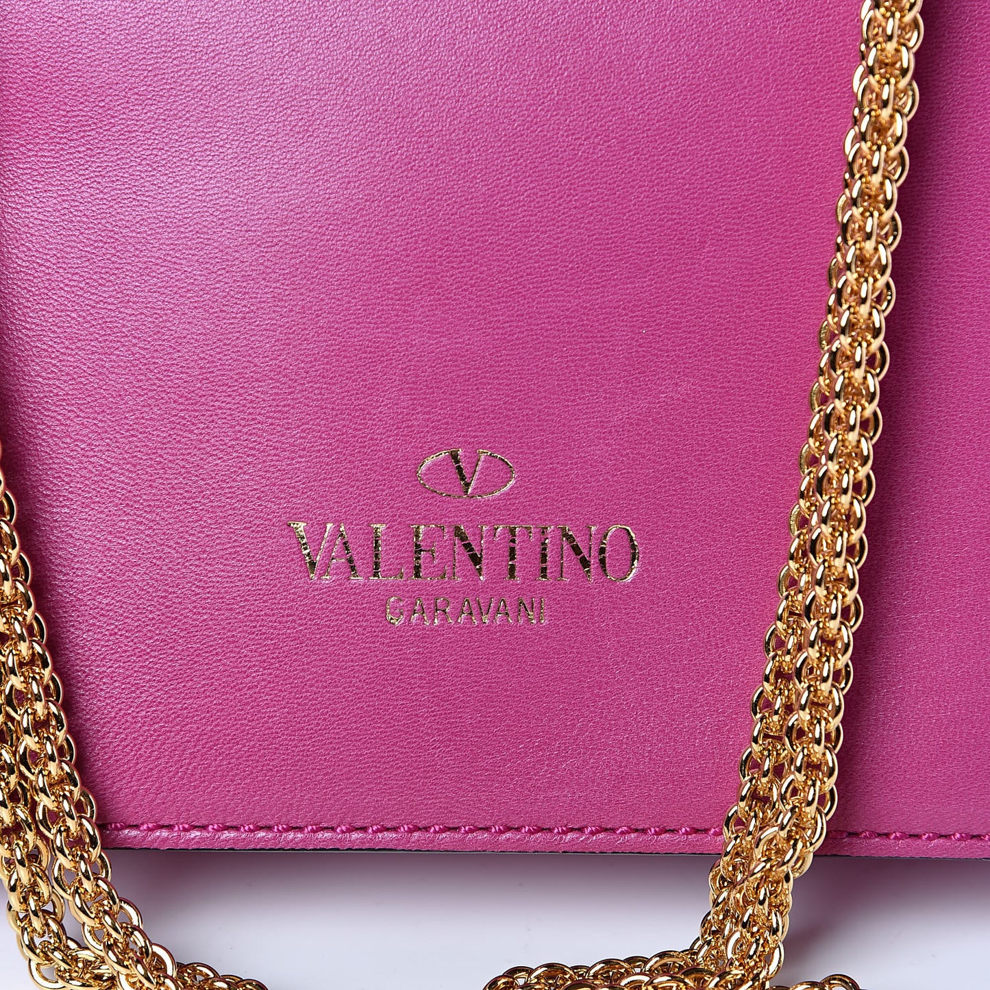 Shiny Nappa L'Amour Rockstud Shoulder Bag Fuxia