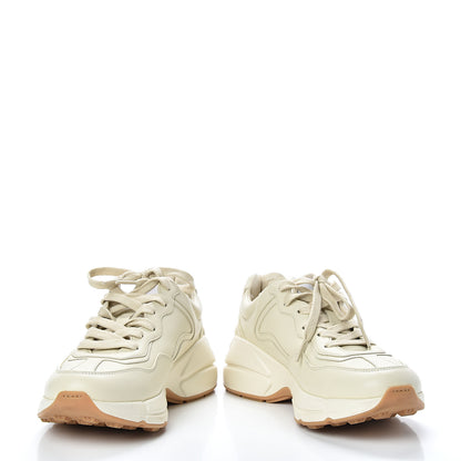 Gucci X DISNEY Calfskin Mickey Mouse Womens Rhyton Sneakers 38.5 Ivory 5 of 11