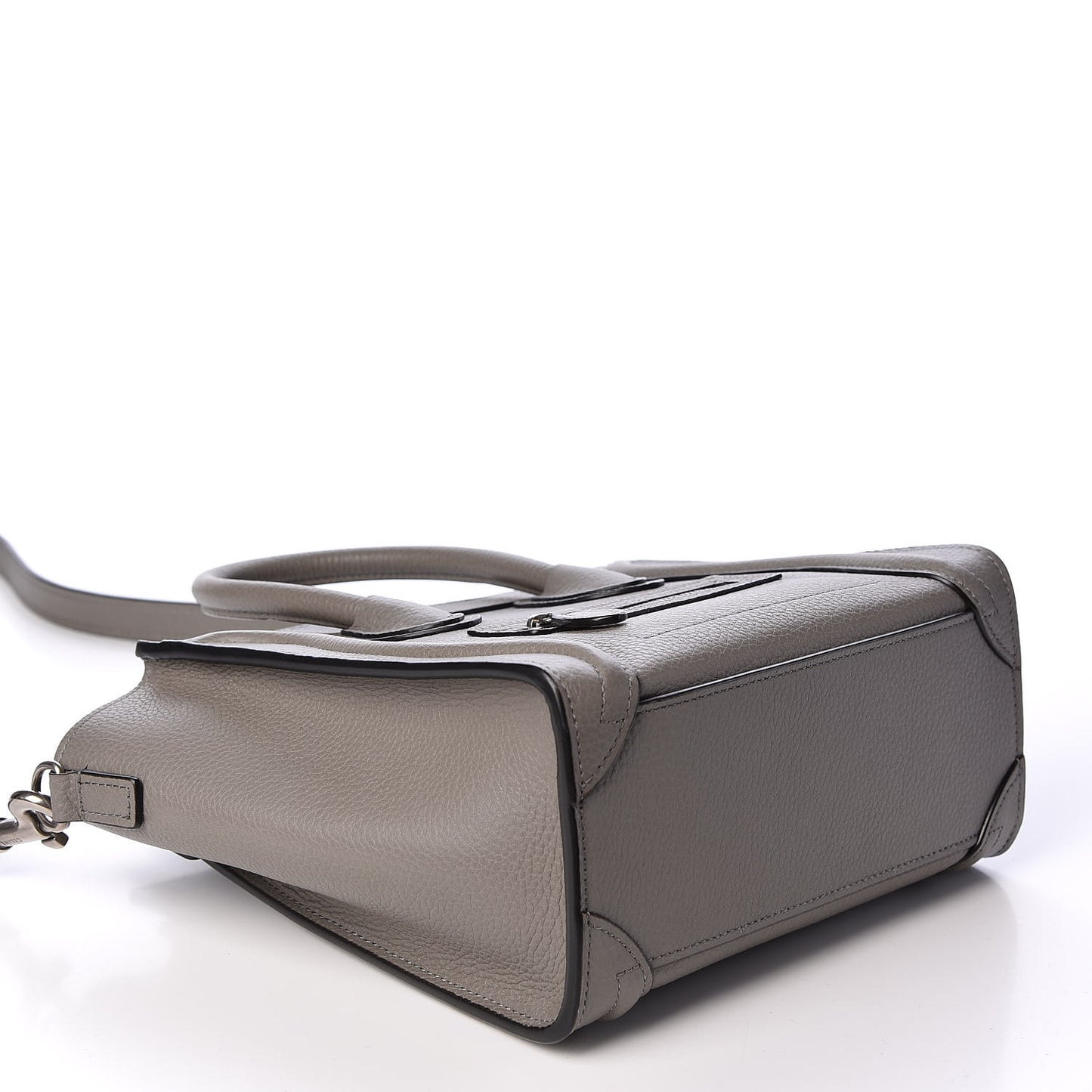 Drummed Calfskin Nano Luggage Grey
