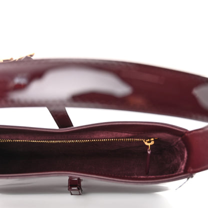 Saint Laurent Patent Le 5 A 7 Hobo Bordeaux 5 of 10