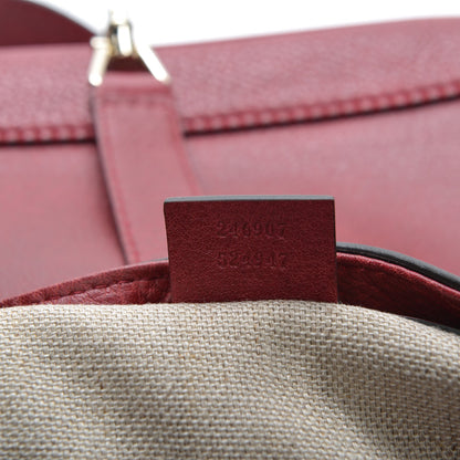 Gucci Pebbled Calfskin Medium New Jackie Shoulder Bag Raspberry Candy 7 of 7